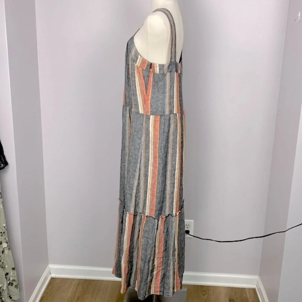 joie Rosabel Halter 100% Linen Tiered Maxi Dress Nordstrom size medium - Picture 11 of 16